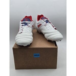 NEW‎ UMBRO Tocco 4 Premier FG Cleats - Size 10.5 - Color White/Blue/Red